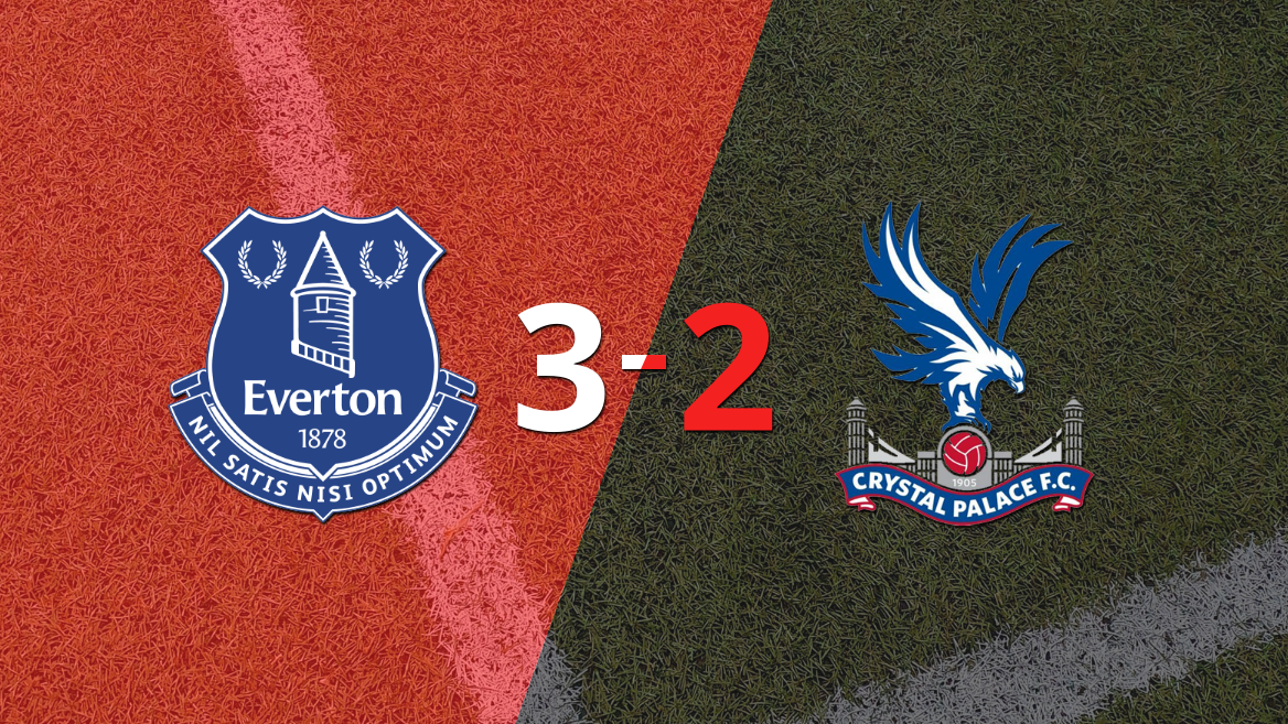 Con una mínima ventaja, Everton venció a Crystal Palace en un duelo lleno de goles