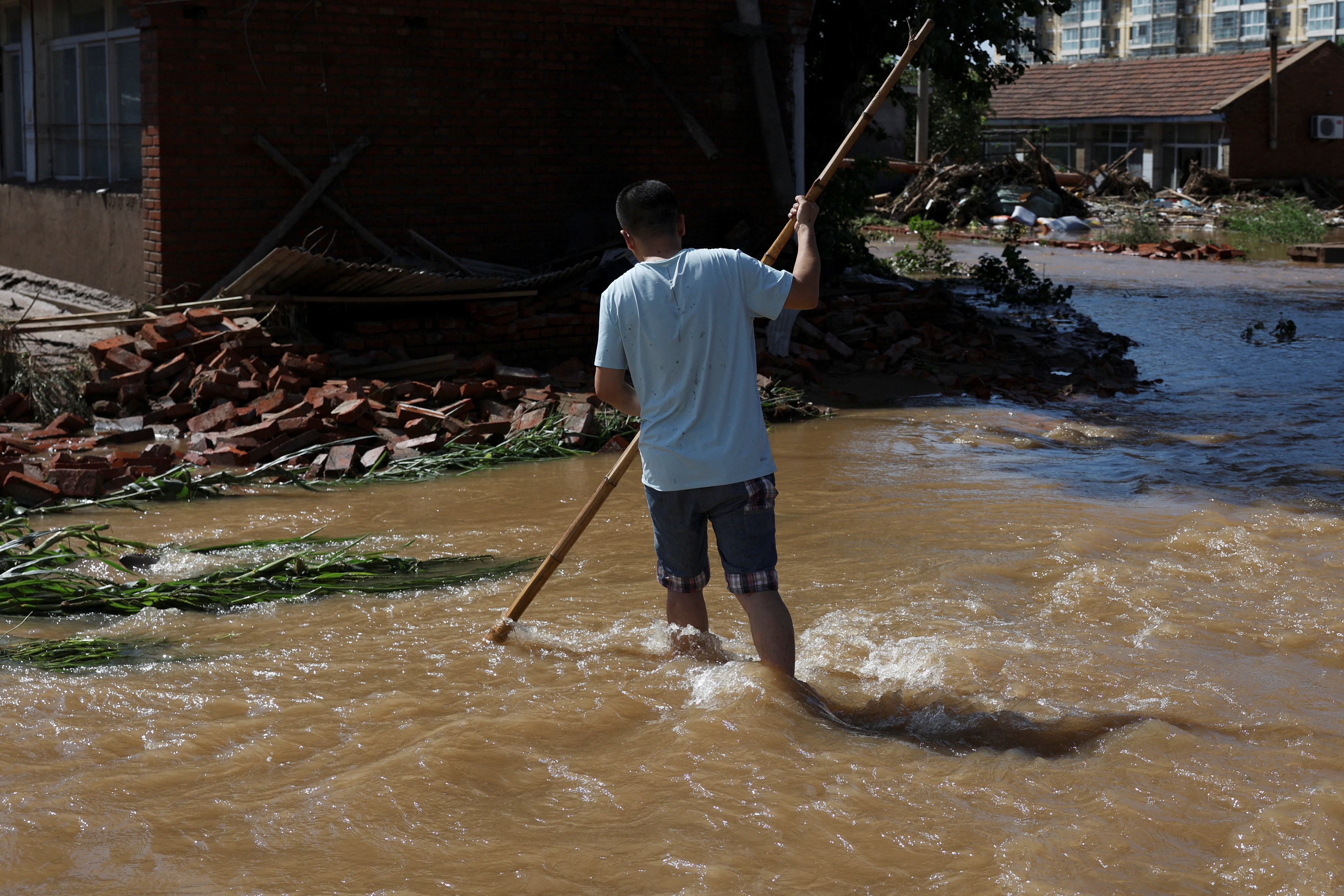 Las intensas lluvias en el norte de China ya dejaron más 30 muertos 