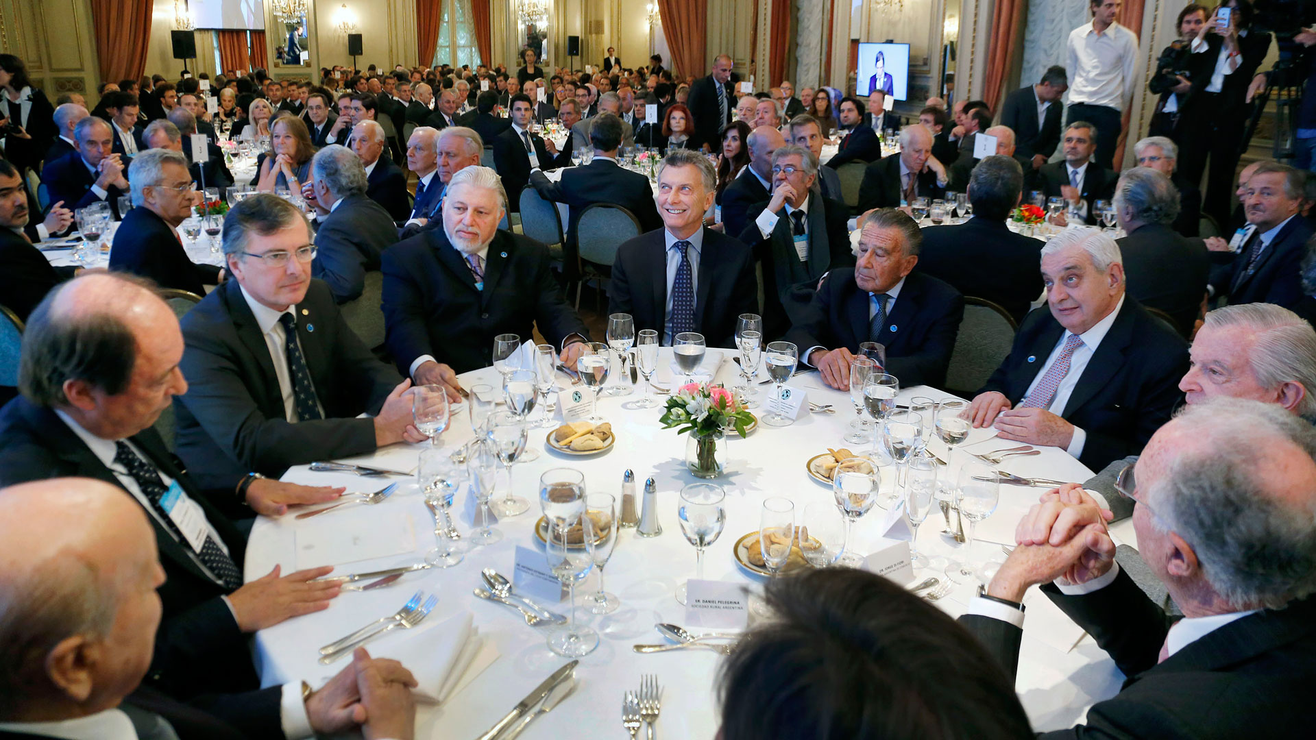 Mauricio Macri y los empresarios del Cicyp, en el almuerzo de 2018