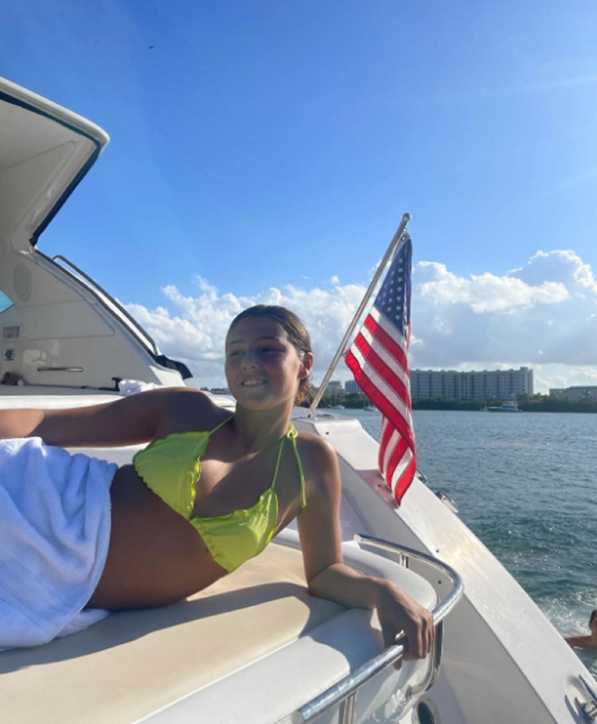 Delfina Garcia Moritán durante unas vacaciones en los Estados Unidos