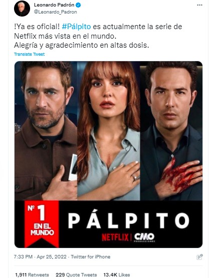 Confirman segunda temporada de 'Pálpito' en Netflix - Infobae