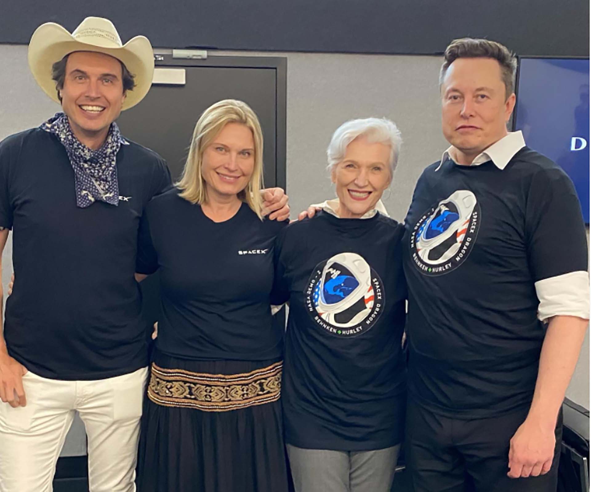 Maye Musk junto a sus hijos Kimbal, Tosca y Elon (Instagram)