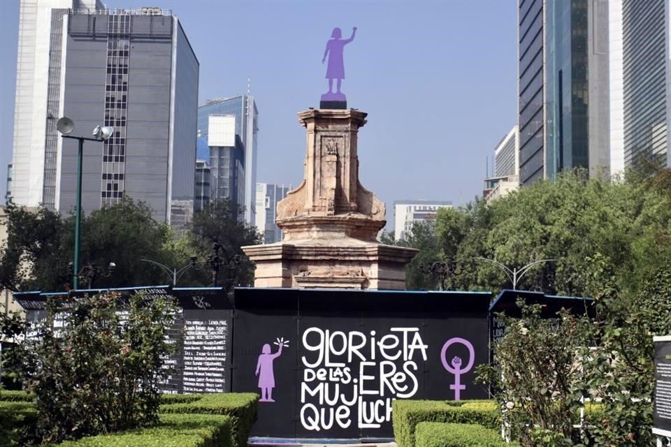 Feministas exigieron que se respete la Glorieta de las Mujeres que Luchan (Especial)