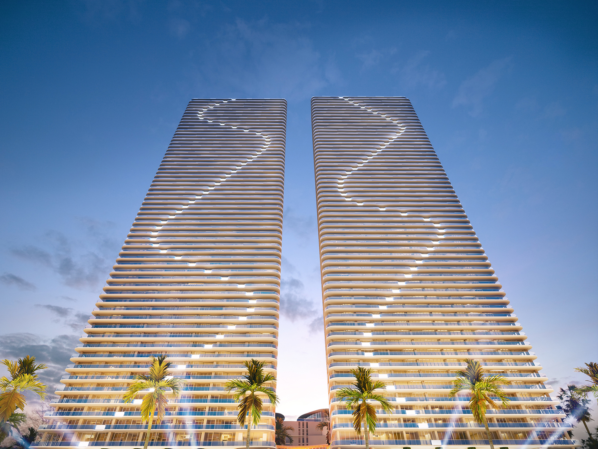 Representación del proyecto Aria Reserve Miami, a cargo de un grupo desarrollador nacido en la Argentina