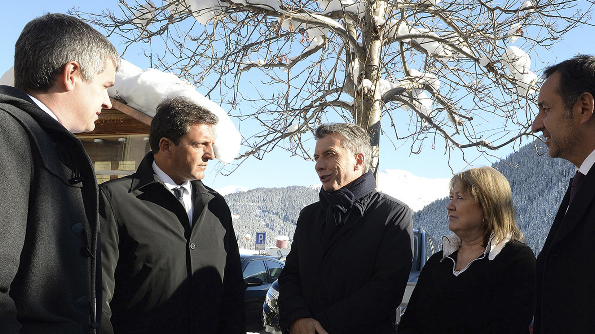 Macri y Massa, juntos en Davos