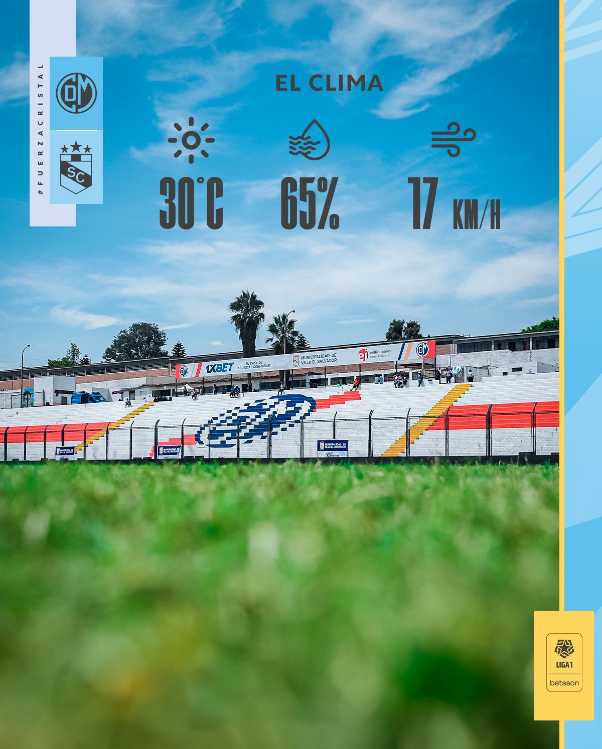 Sporting Cristal vs Deportivo Municipal: temperatura, humedad y viento previo al choque por la Liga 1