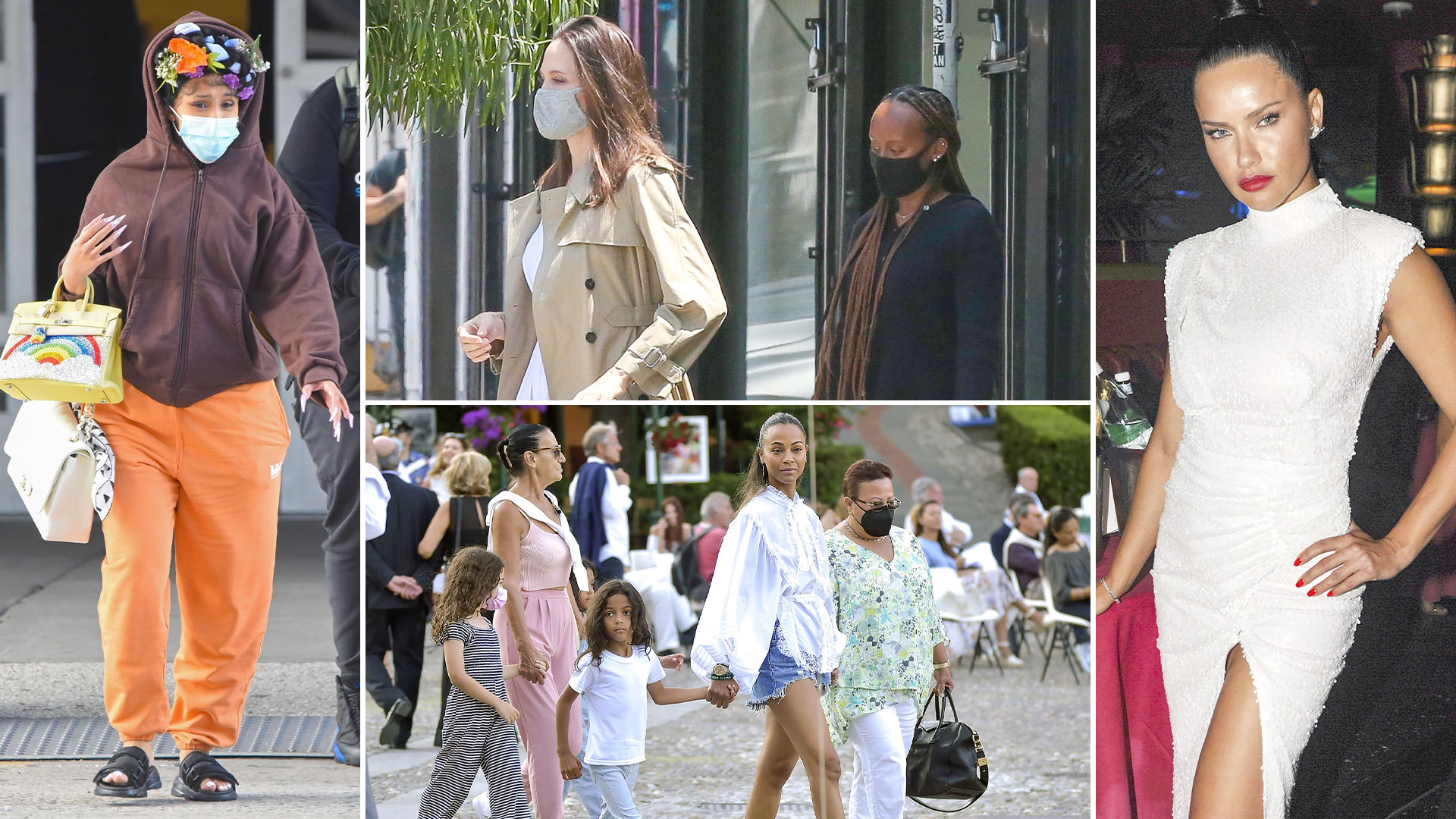 Del día de compras de Angelina Jolie con su hija al paseo de Zoe Saldana con su familia en Italia: celebrities en un click