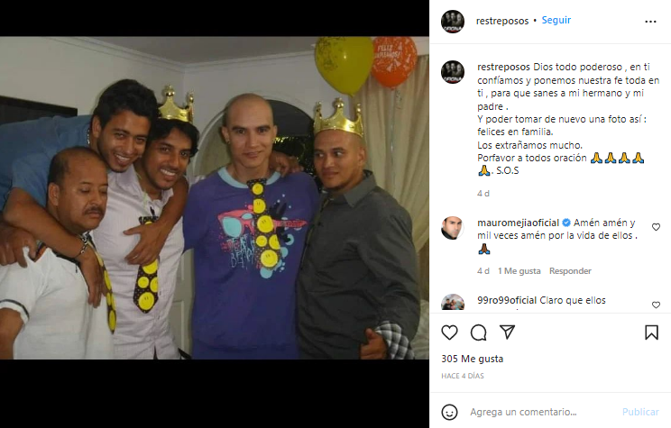 Fabio Restrepo y su familia
FOTO: Vía Instagram (restreposos)