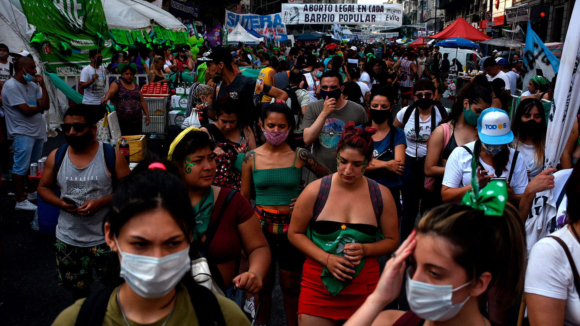La manifestación tuvo lugar bajo un intenso calor en el centro porteño