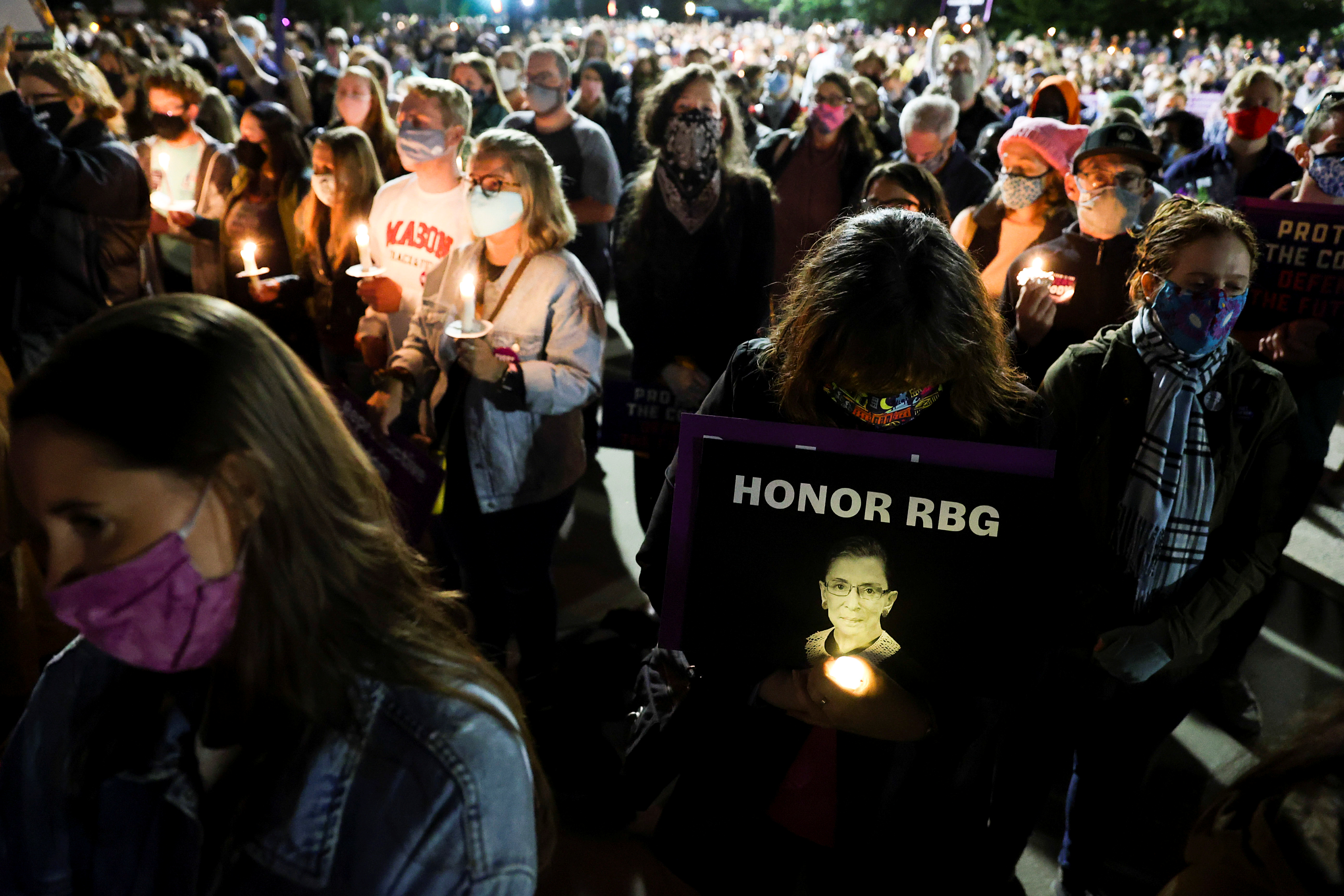 El homenaje a Ruth Bader Ginsburg en Washington (REUTERS)