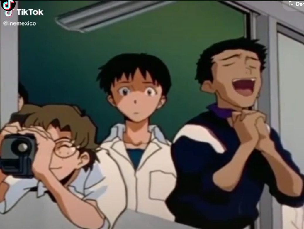 Shinji es el protagonista de la aclamada Evangelion (Captura de pantalla: TikTok/inemexico)