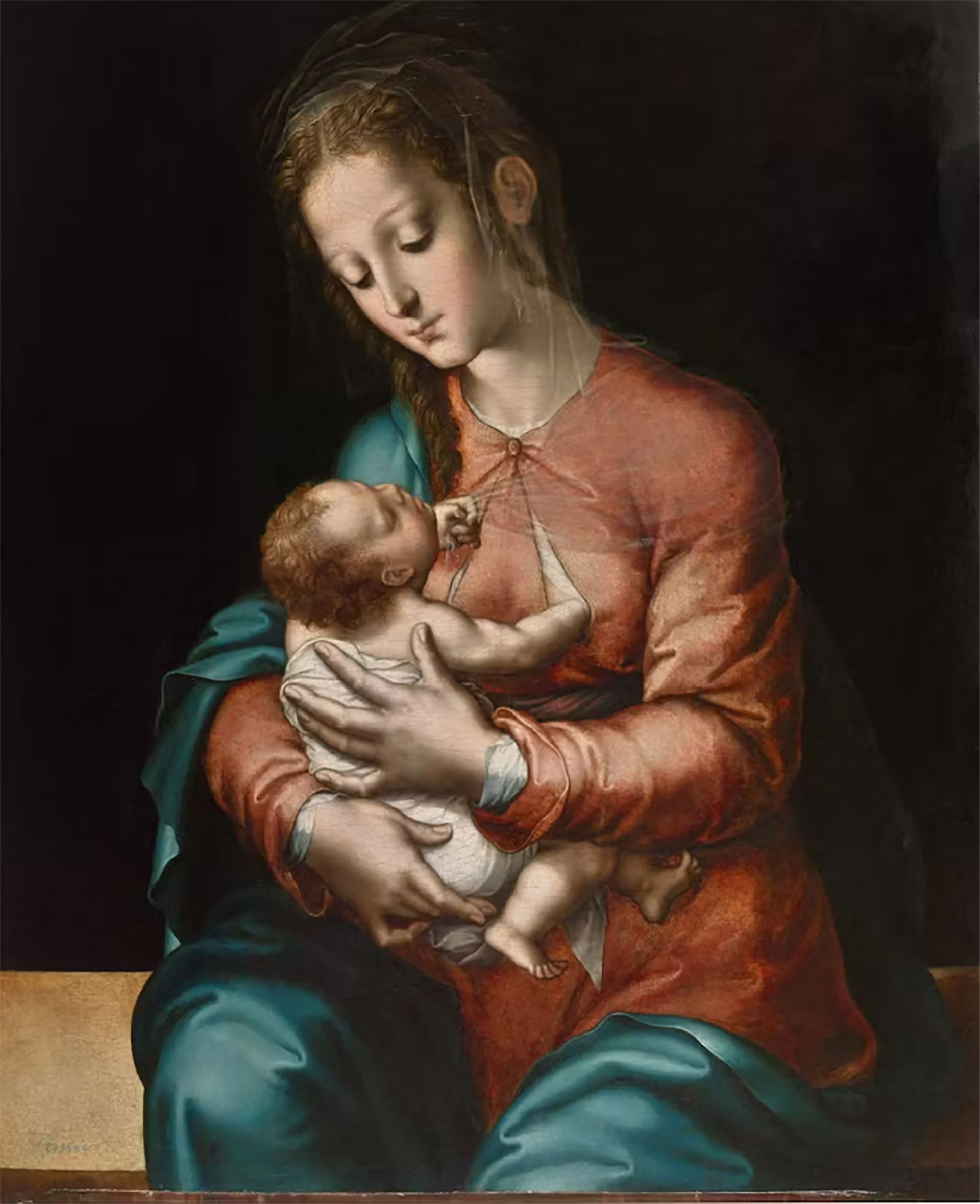 "La Virgen de la leche", de Luis de Morales. 1565 (Museo del Prado)