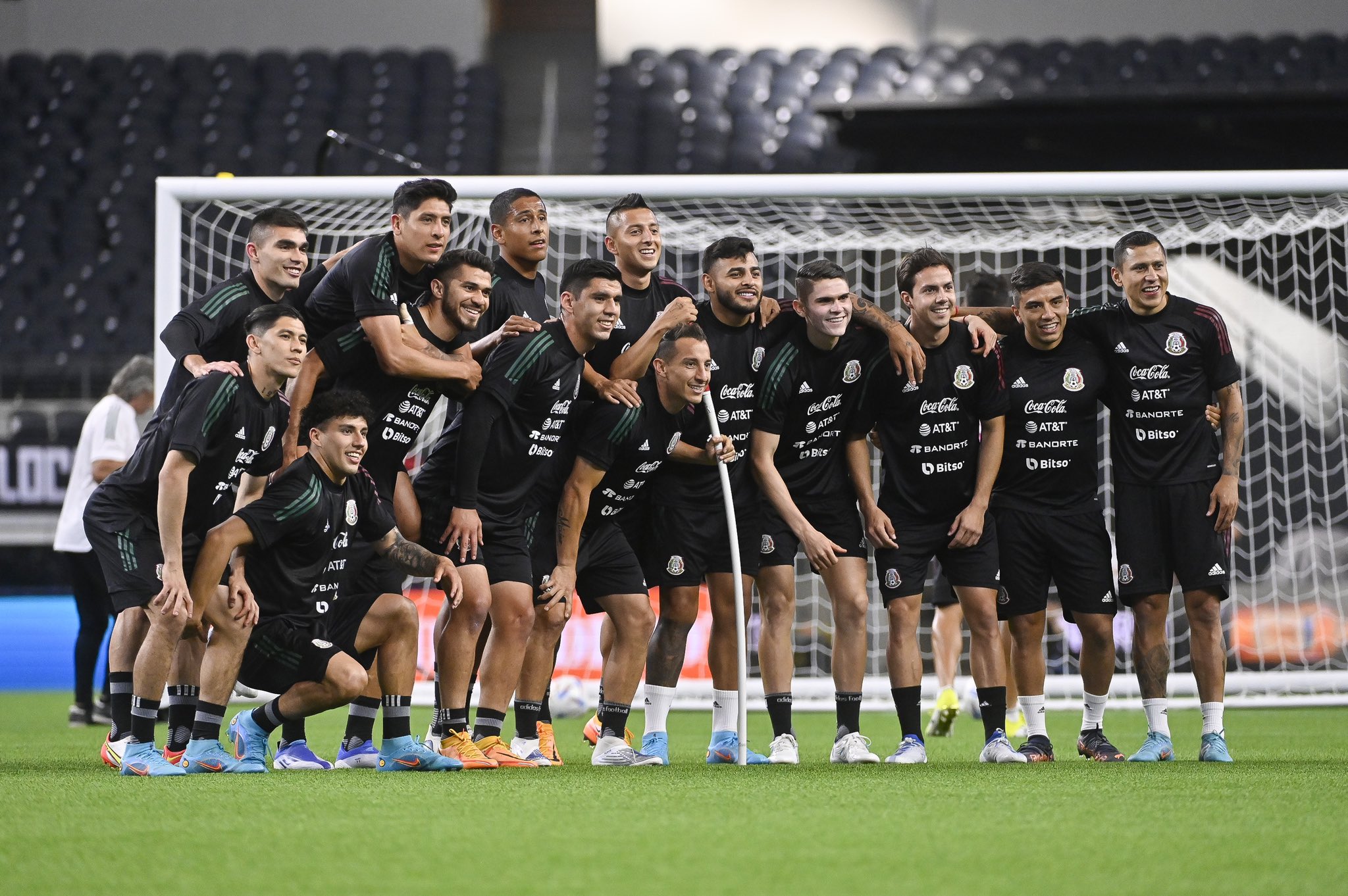 The Mexican national team before the friendly match against Nigeria.  Photo: miseleccionmx