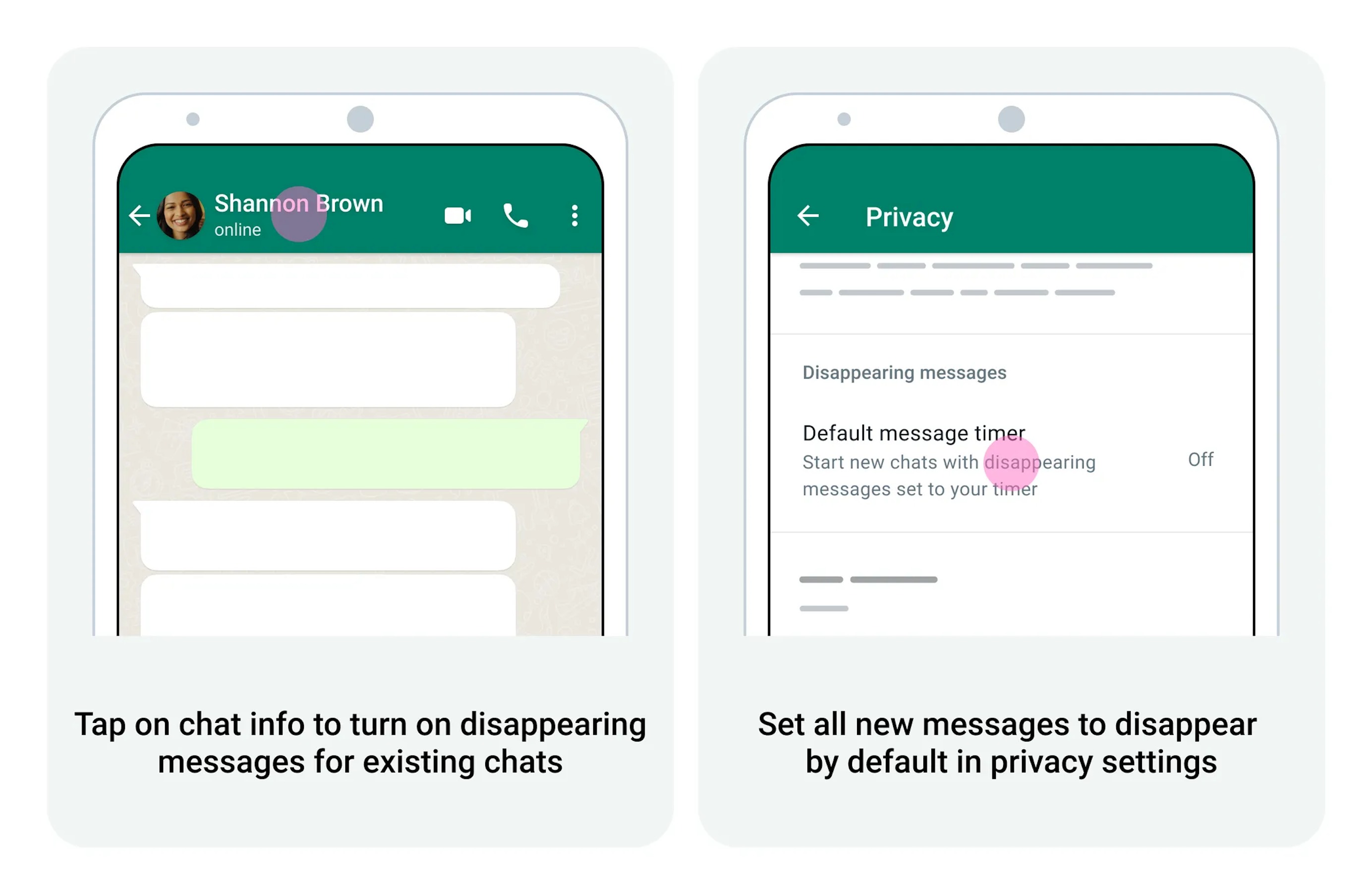 Mensajes temporales en WhatsApp. (WhatsApp)