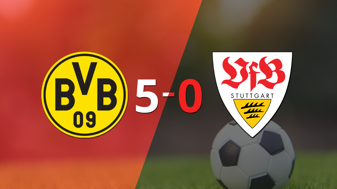 Borussia Dortmund derrotó sin complicaciones a Stuttgart con doblete de Jude Bellingham