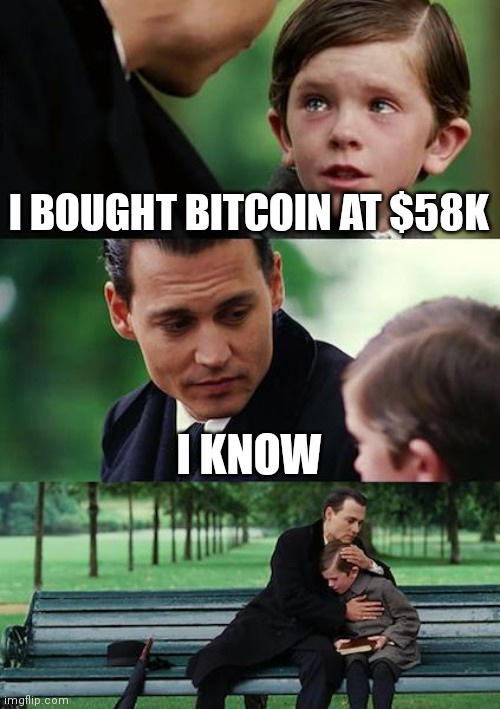 La traducción sería: Compré un bitcoin a 58 mil dórales. 
-Lo sé. (Foto: Twitter)