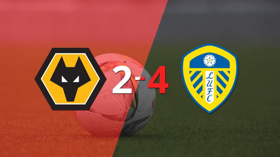 Leeds United se llevó el triunfo por 4-2 en su visita a Wolverhampton