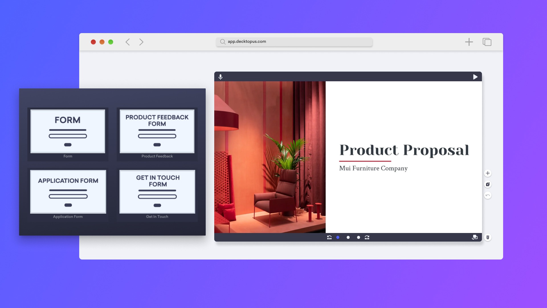 Decktopus permite crear presentaciones usando inteligencia artificial. (Decktopus)