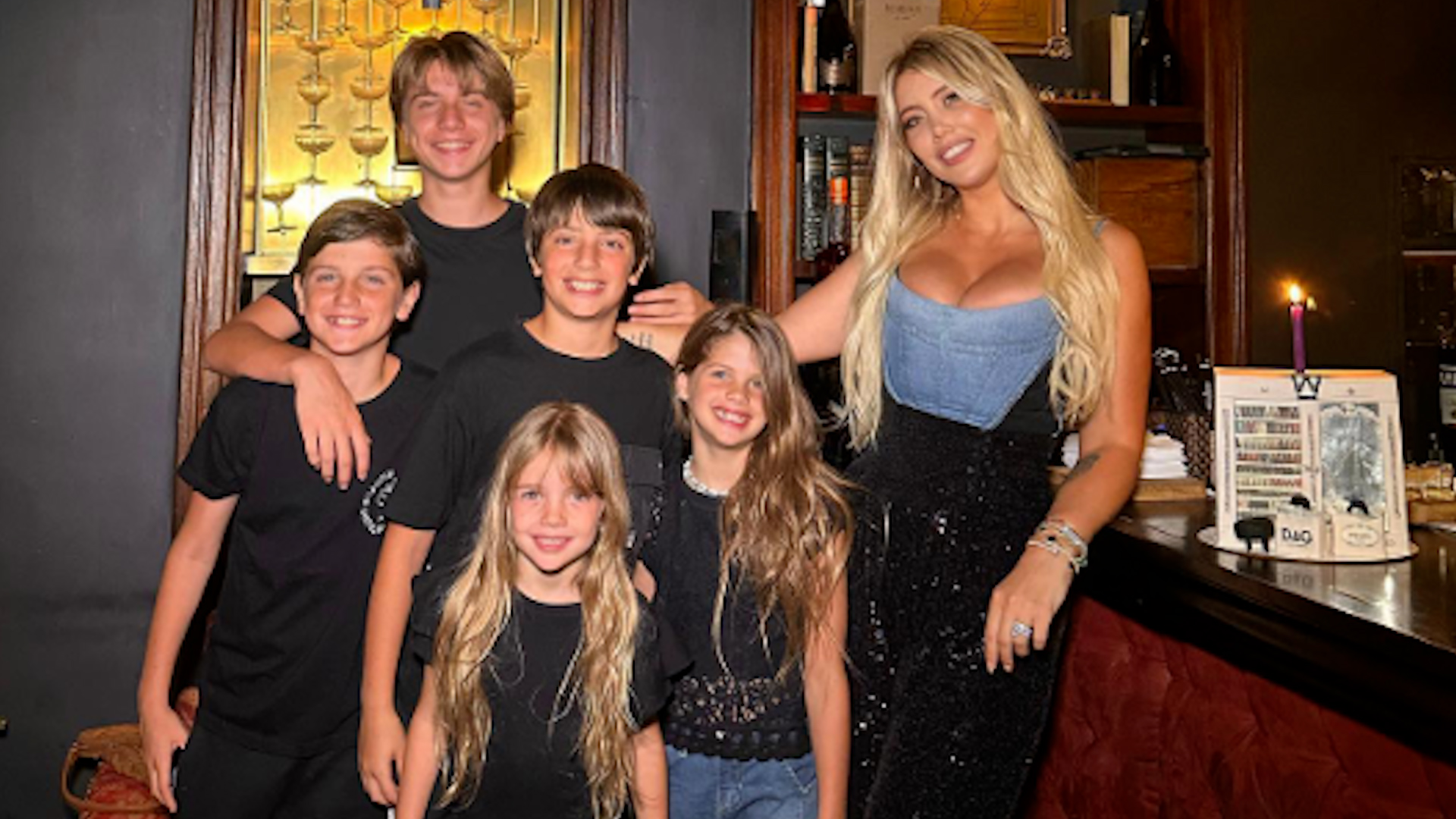 Wanda festejó junto a sus cinco hijos (Instagram)