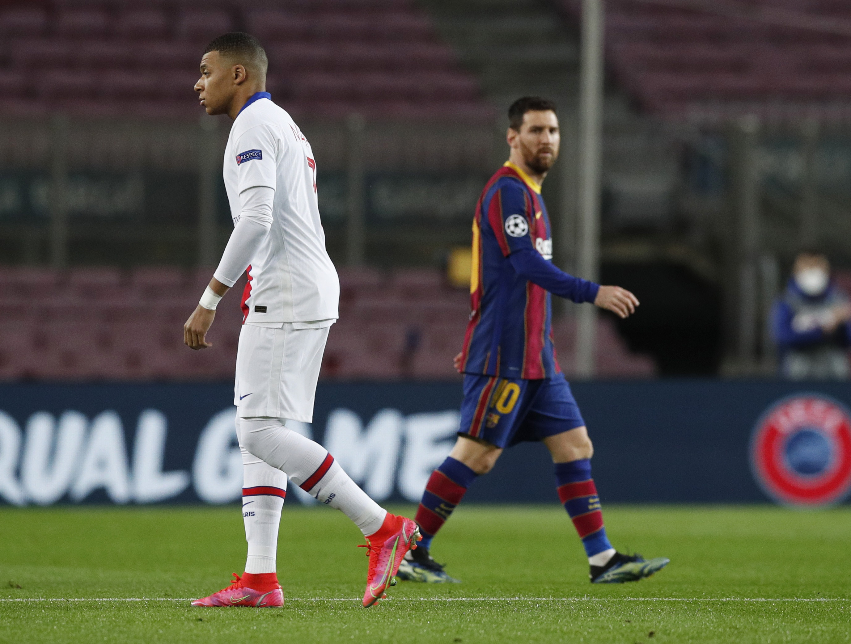 Messi vs Mbappé, la gran atracción del duelo entre Barcelona y PSG (REUTERS/Albert Gea)
