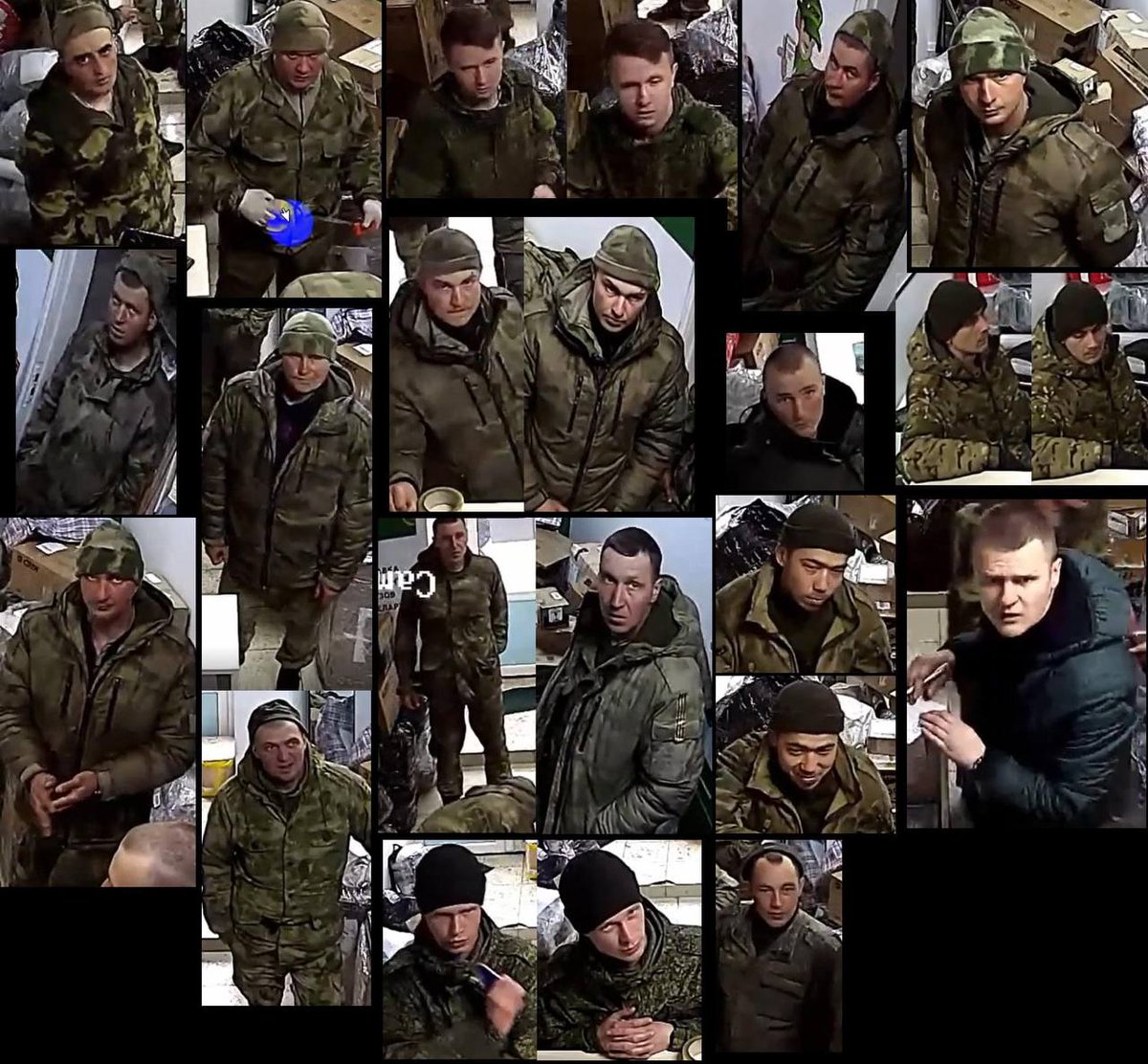 From the security cameras of the Russian Postal Service office in Belarus, Russian soldiers can be seen sending stolen goods to their families in Pucha. 