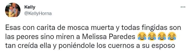 Usuarios le dieron con palo a Melissa Paredes. (Foto: Captura Twitter)