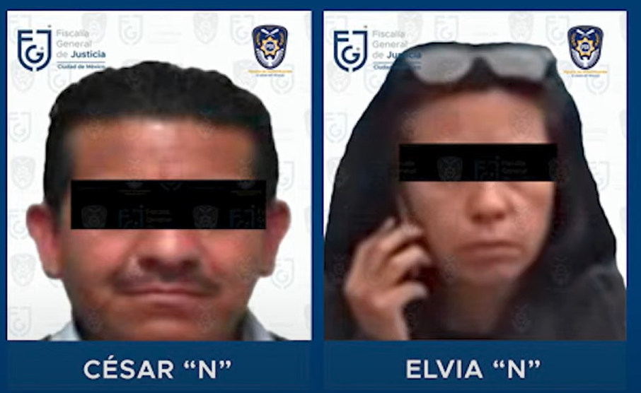 César "N" y Elvia "N" cuentan con fichas rojas y alerta migratoria
(Foto: captura de pantalla/YouTube/FiscalíaCDMX)