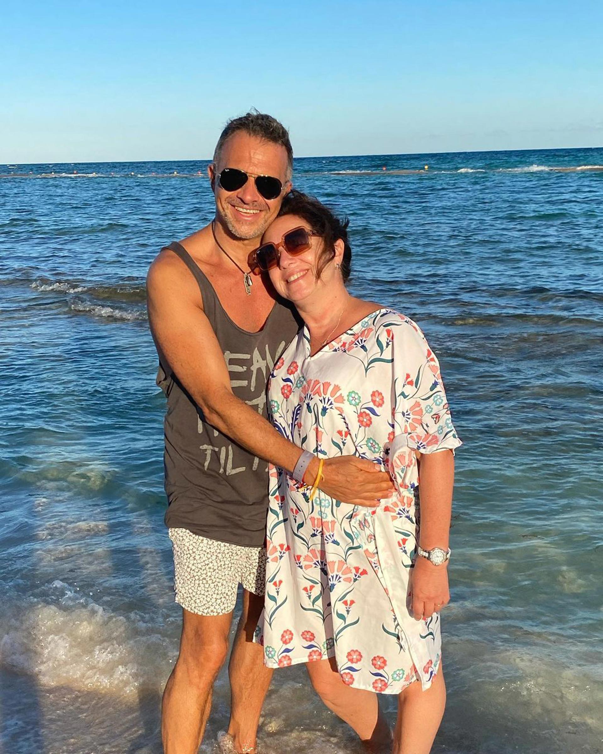 Sergio Lapegüe y su esposa viajaron a México de vacaciones: primero estuvieron en Playa del Carmen y luego a Costa Mujeres (Instagram)