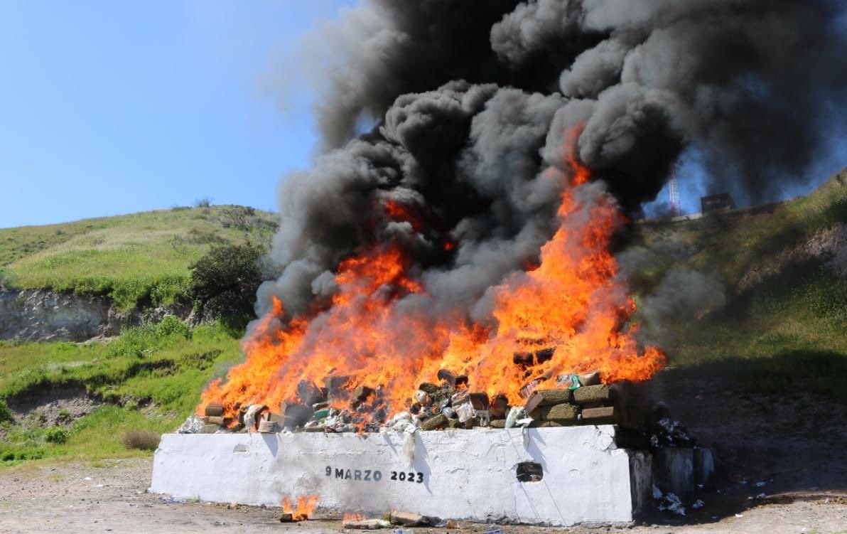 Fueron cerca de 13 toneladas las incineradas por las autoridades (especial)