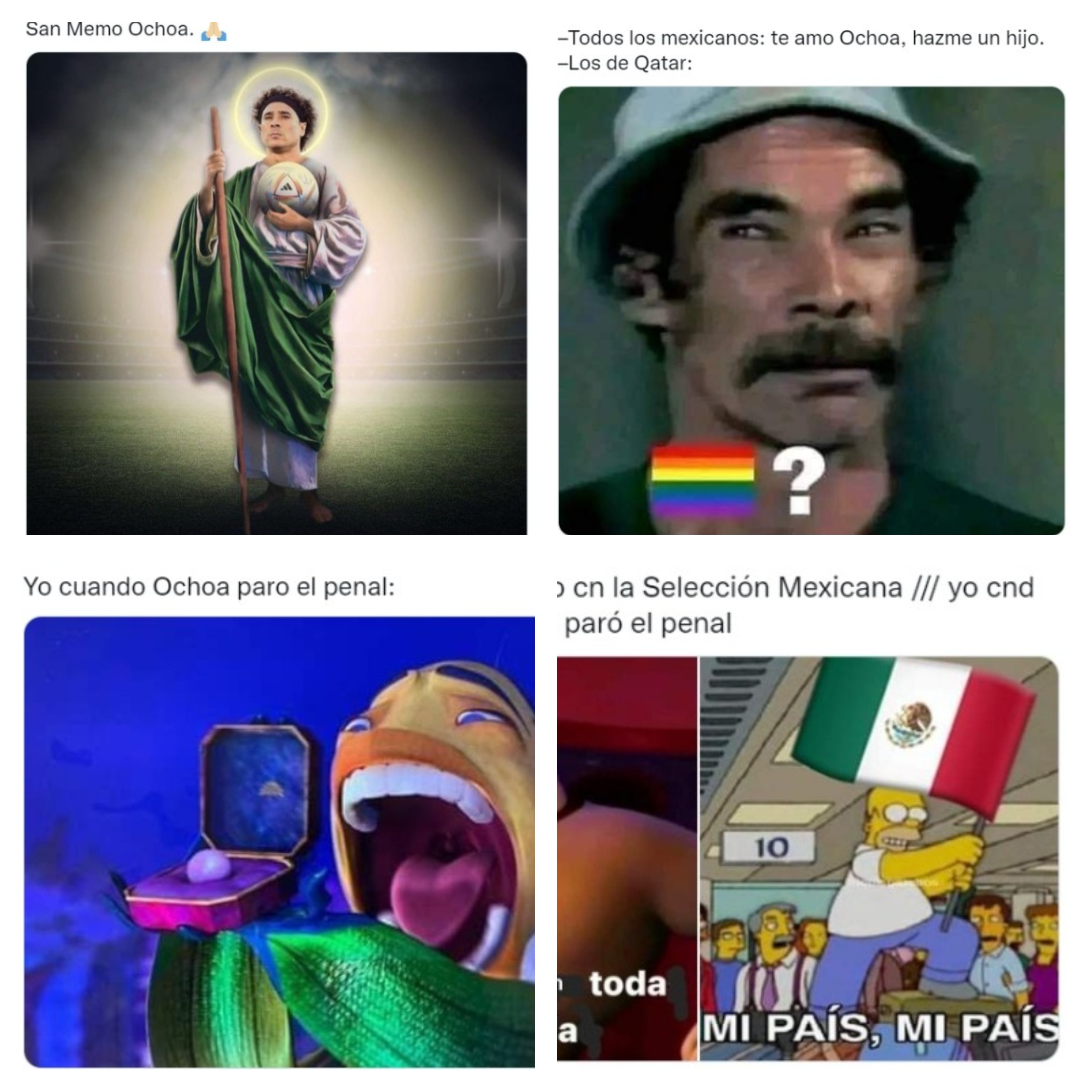 To celebrate the penalty that Memo Ochoa stopped, the Mexicans took on the task of making memes (Photos: Twittwer)
