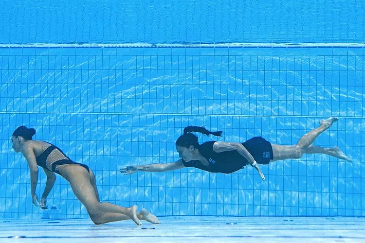 Anita Álvarez, nadadora mexicoestadounidense. Foto: AFP/Oli Scarff