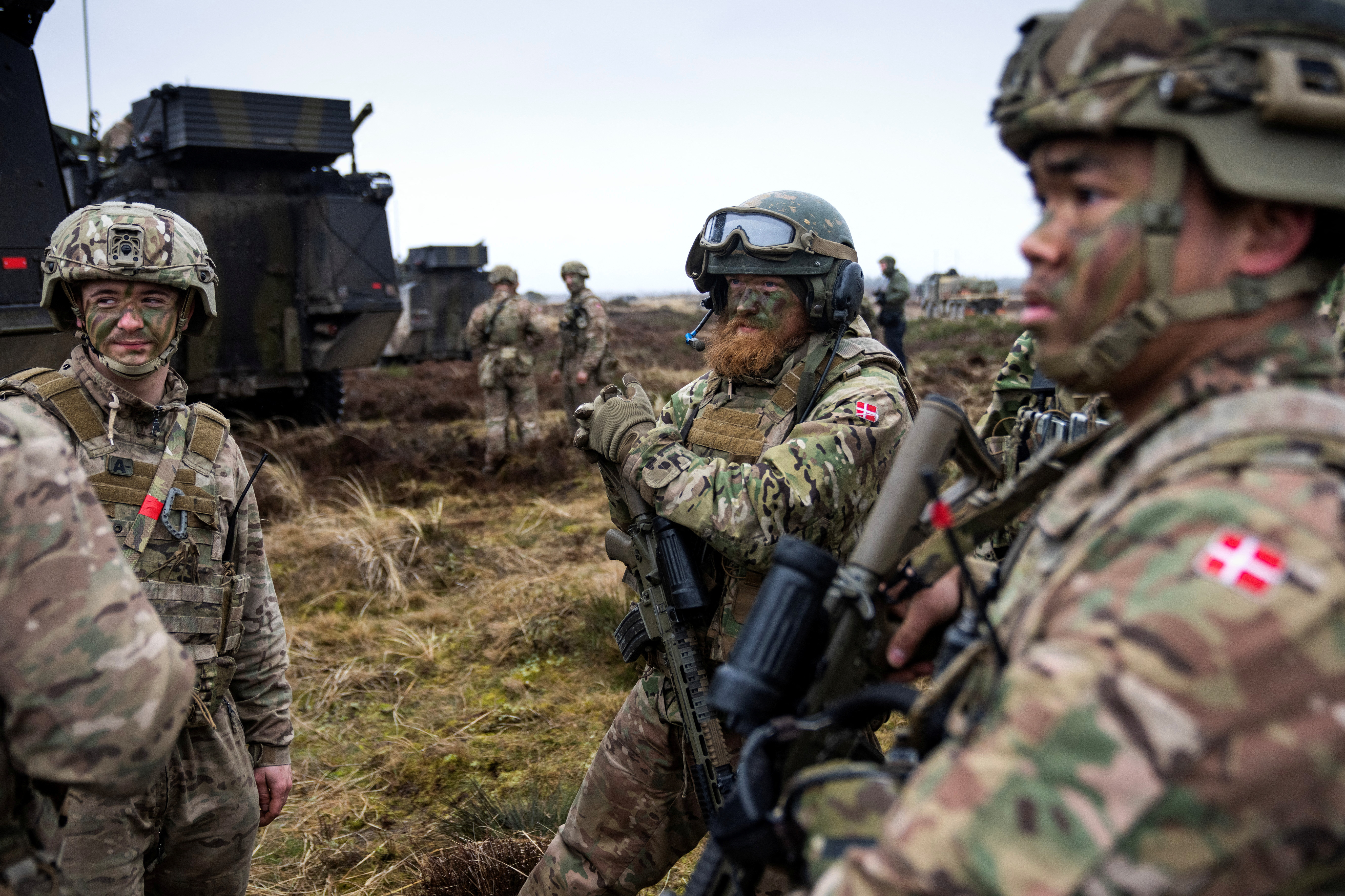 Ejercicios de la OTAN con soldados de Dinamarca, liderado por Estados UNidos (via Reuters)