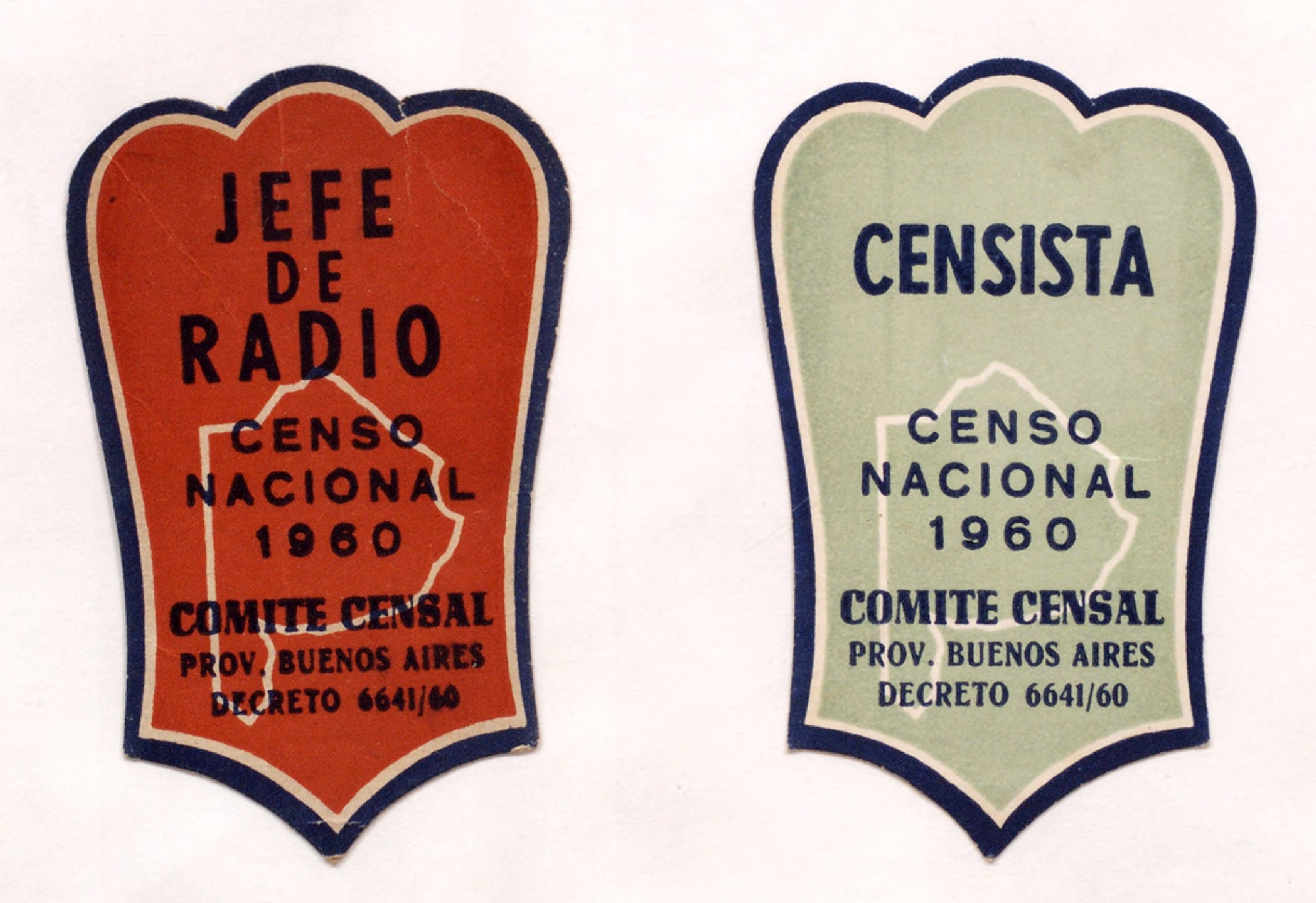 Identificaciones del personal del censo de 1960. Fuente: Indec