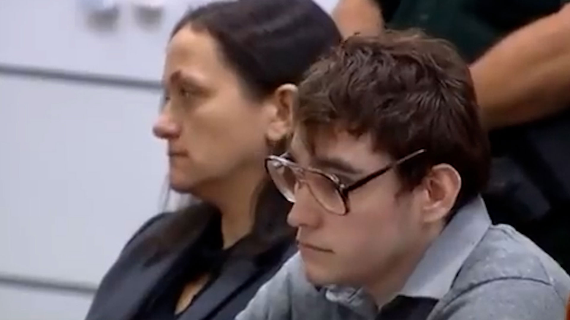 Nikolas Cruz escuchando el veredicto de su sentencia.