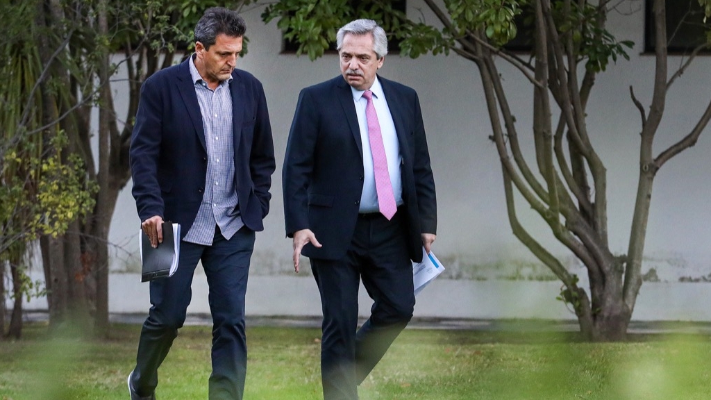 Sergio Massa llegó a la Casa Rosada durante la tarde de este jueves para reunirse con el Presidente 