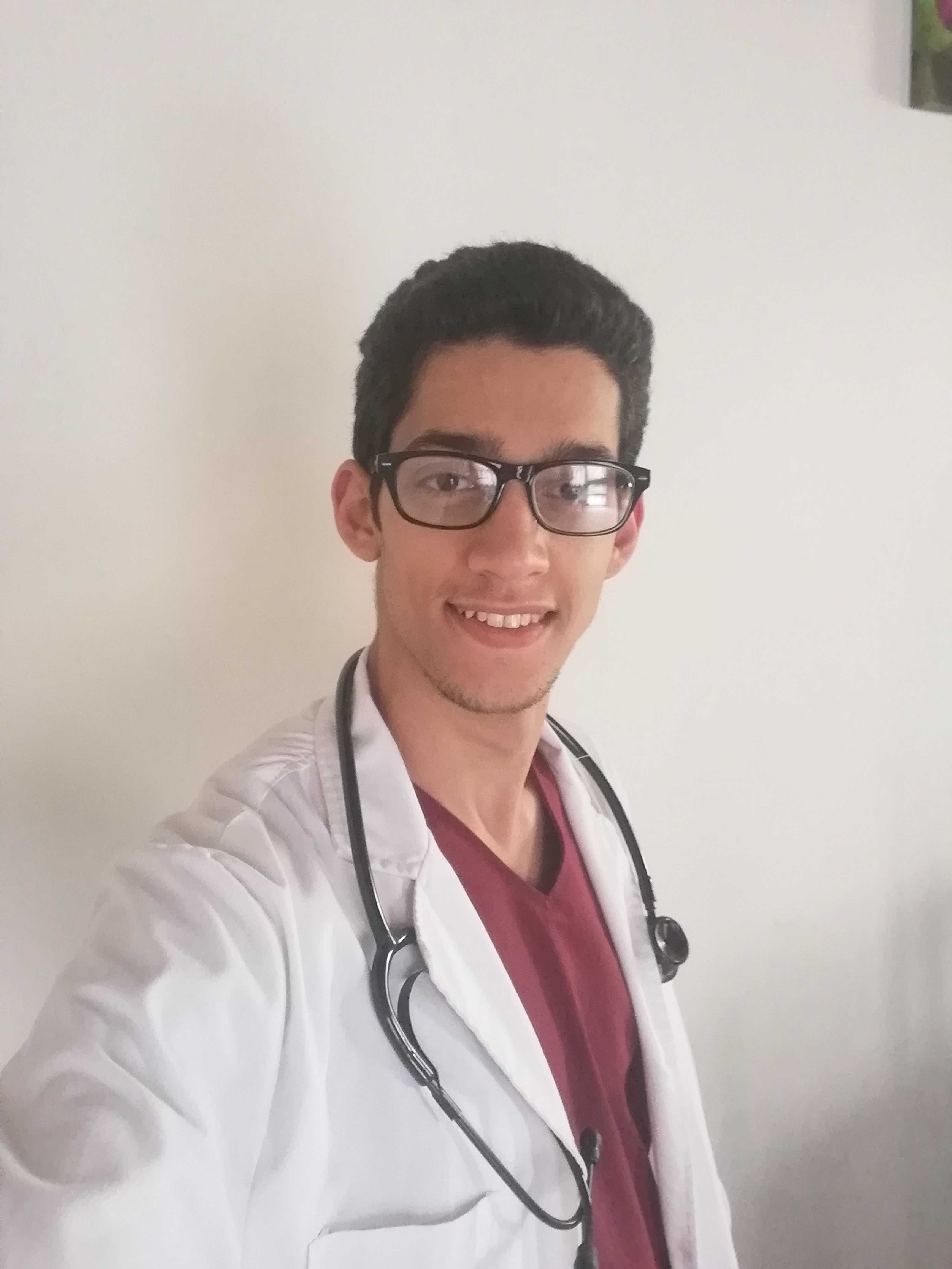 Una selfie de Víctor ya como médico residente