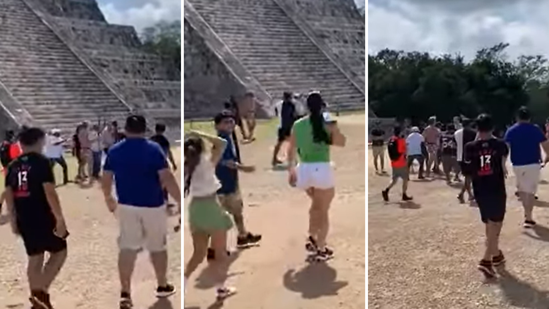 Con garrotazo: así recibieron a turista que subió a la pirámide de Kukulkán en Chichen Itza