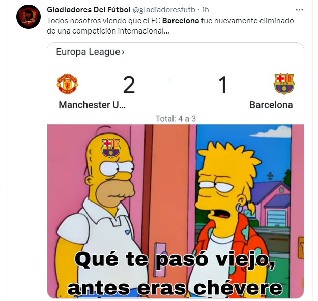 Los Mejores Memes De La Eliminación Del Barcelona Ante El United Del