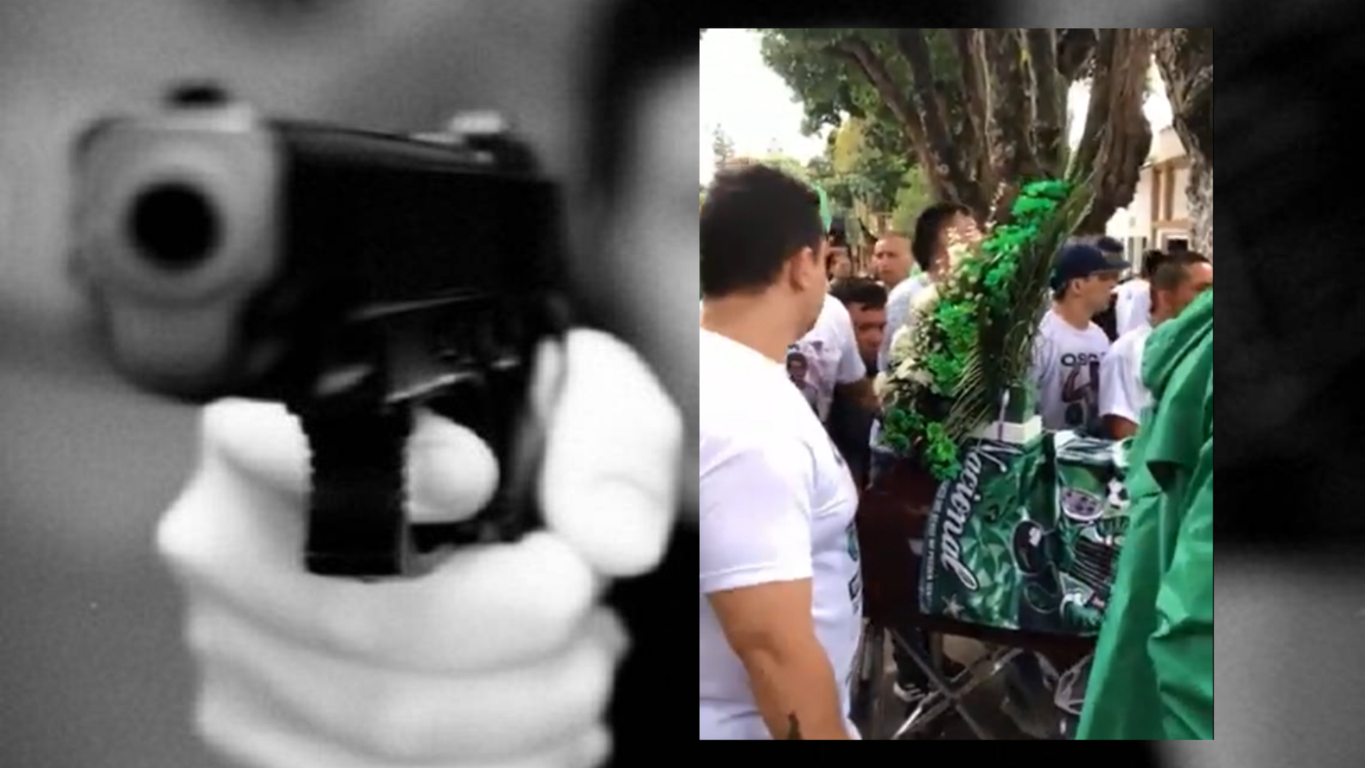 A person opened fire in the middle of the funeral of two Atlético Nacional fans.  Archive.