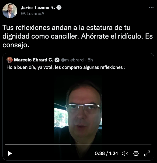 Javier Lozano respondió a mensaje de Ebrard (Foto: Twitter/@JLozanoA)