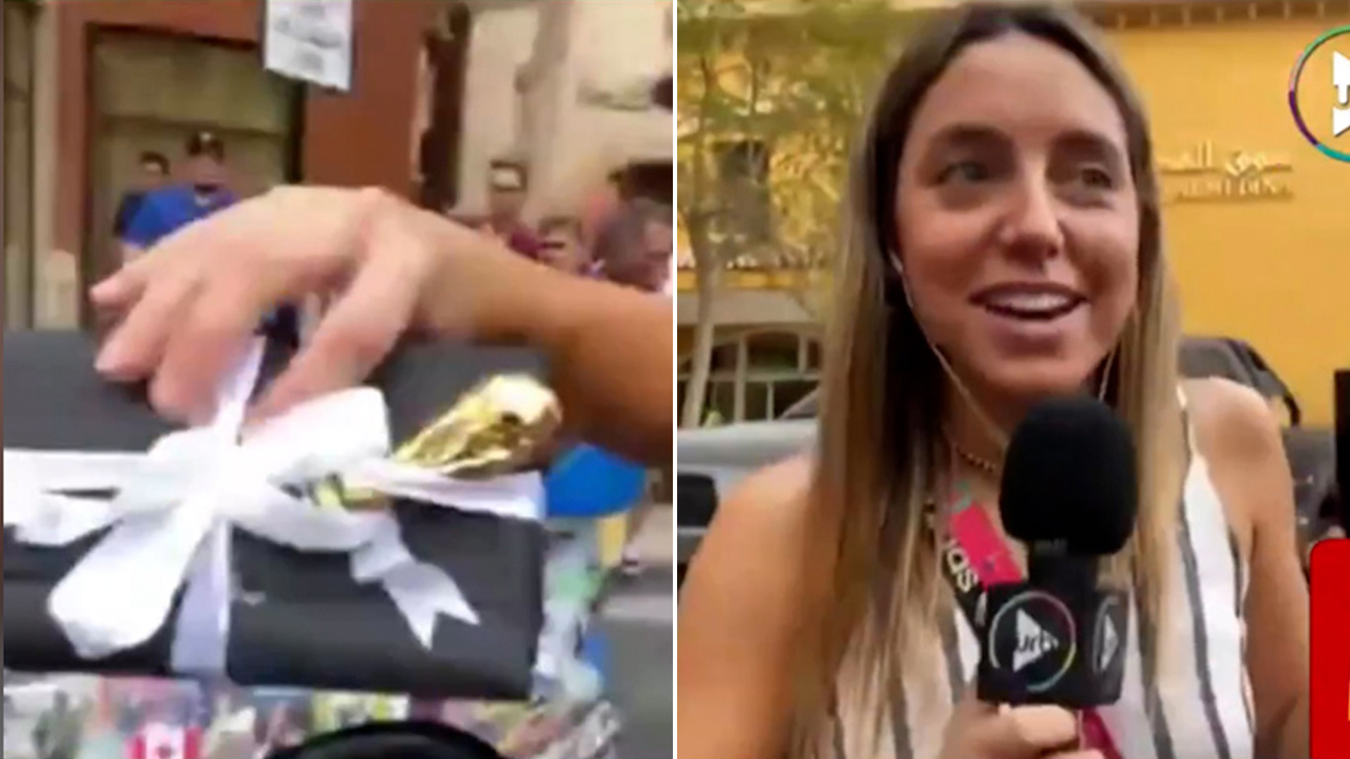 El regalo que Sofía Martínez recibió en vivo durante un móvil para Perros de la Calle