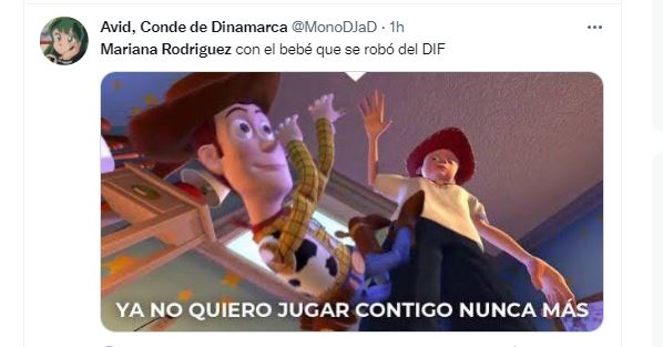 Con memes, usuarios de redes sociales reaccionaron al anuncio del embarazo de Mariana Rodríguez, primera dama de Nuevo León (Fotos: Captura de pantalla Twitter)