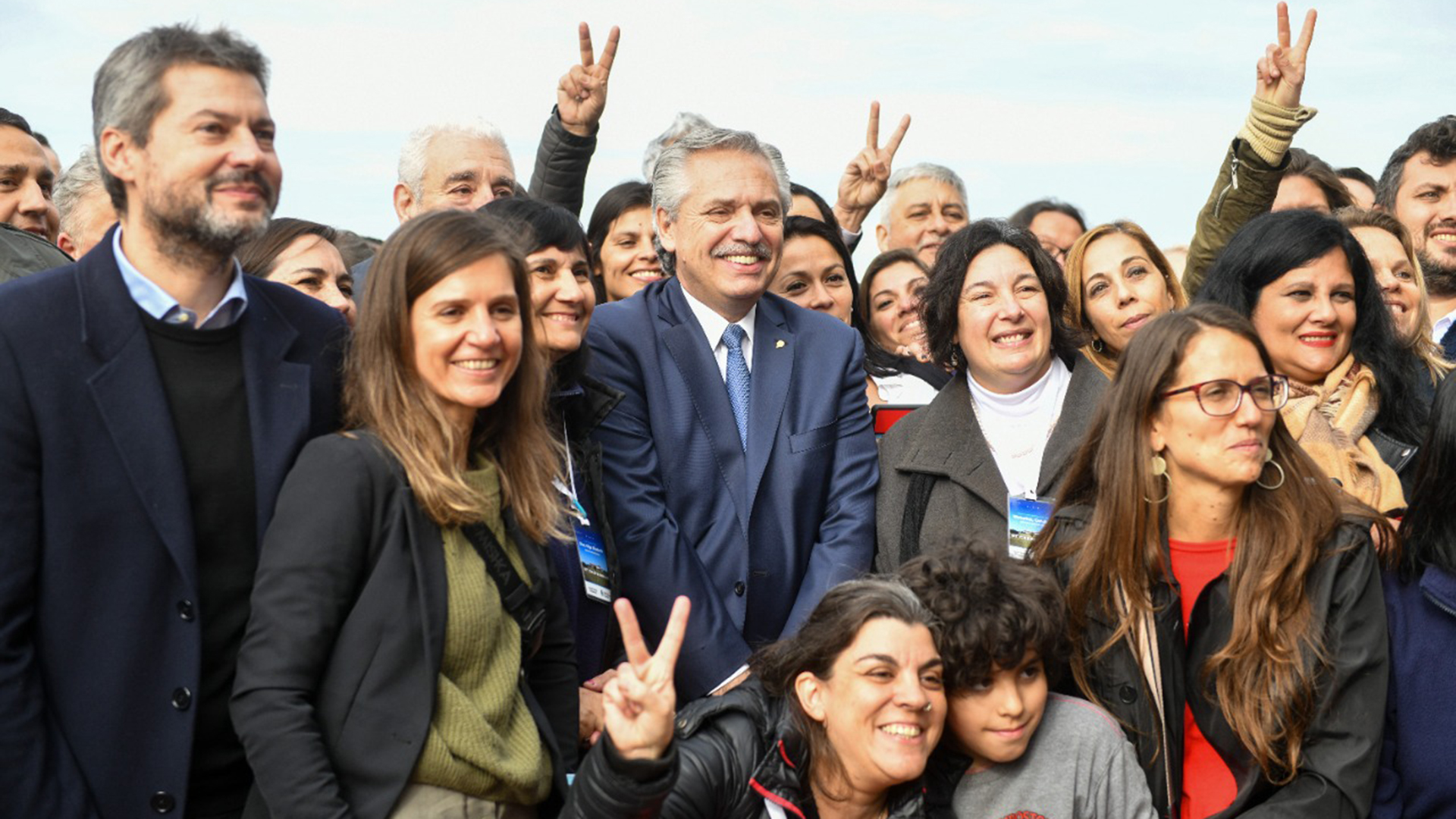 Alberto Fernández, en el acto que encabezó en Chapadmalal. Sigue apuntando al campo