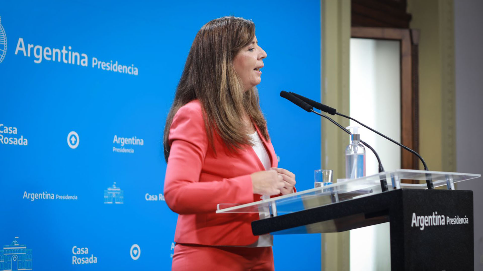 Gabriela Cerruti, portavoz del gobierno nacional. Este jueves habló en conferencia de prensa