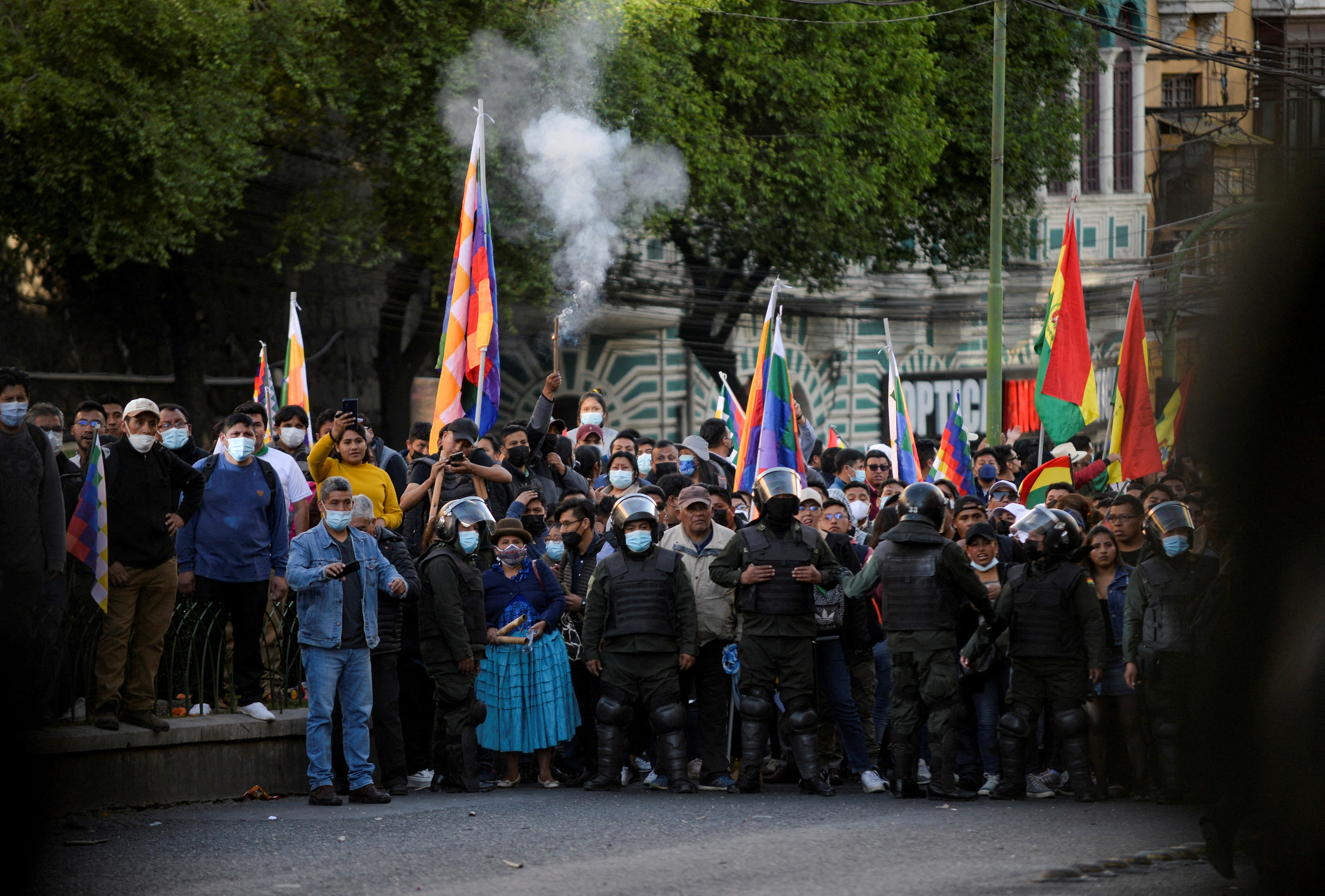 Protestas en Bolivia en reclamo por la realización del censo de población en 2023 (REUTERS)