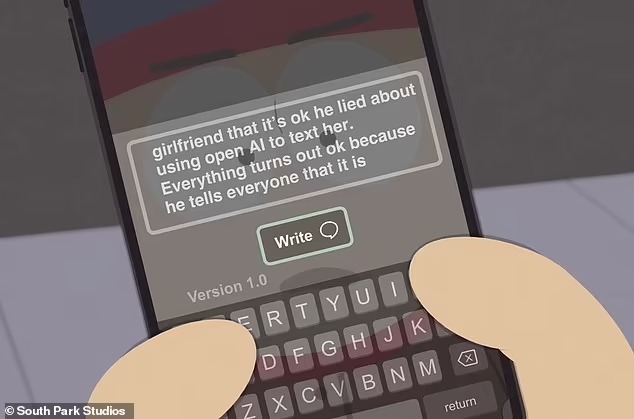 Stan duda al principio, pero finalmente usa ChatGPT para enviarle un mensaje de texto a Wendy, quien luego se desmaya con los mensajes. (Pantallazo)
