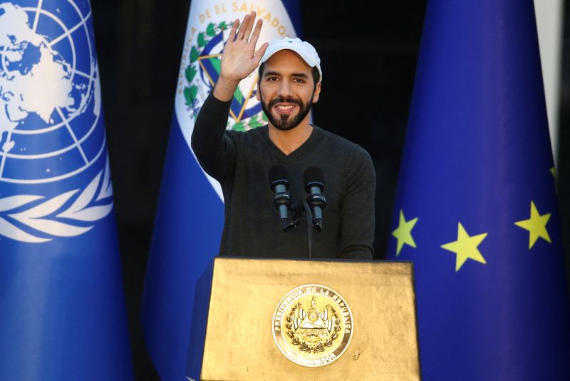 File photo of the Salvadoran president Nayib Bukele (REUTERS)