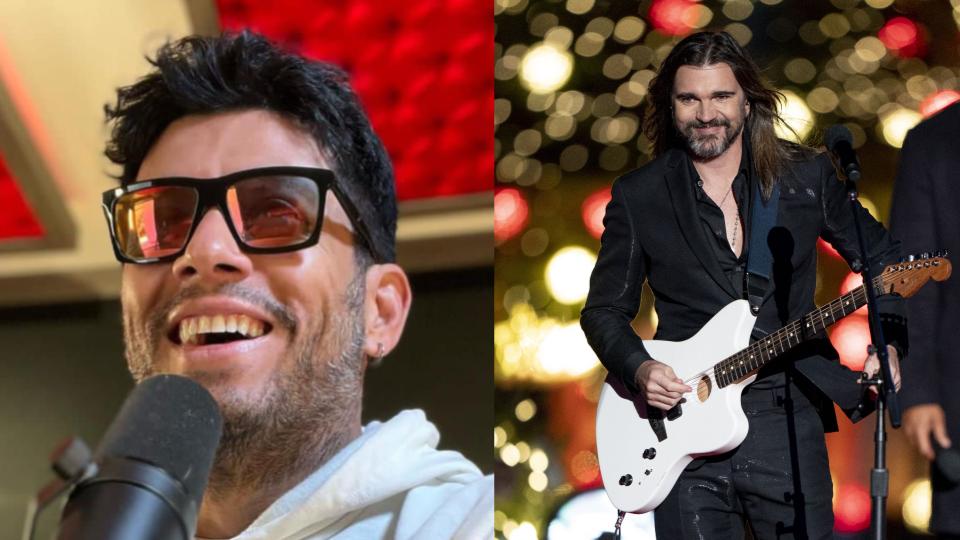 Santiago Alarcón y Juanes hablaron en el pódcast "Meterse al rancho" sobre los problemas matrimoniales con los que lidiaron (@santialarconu/Instagram y AP)