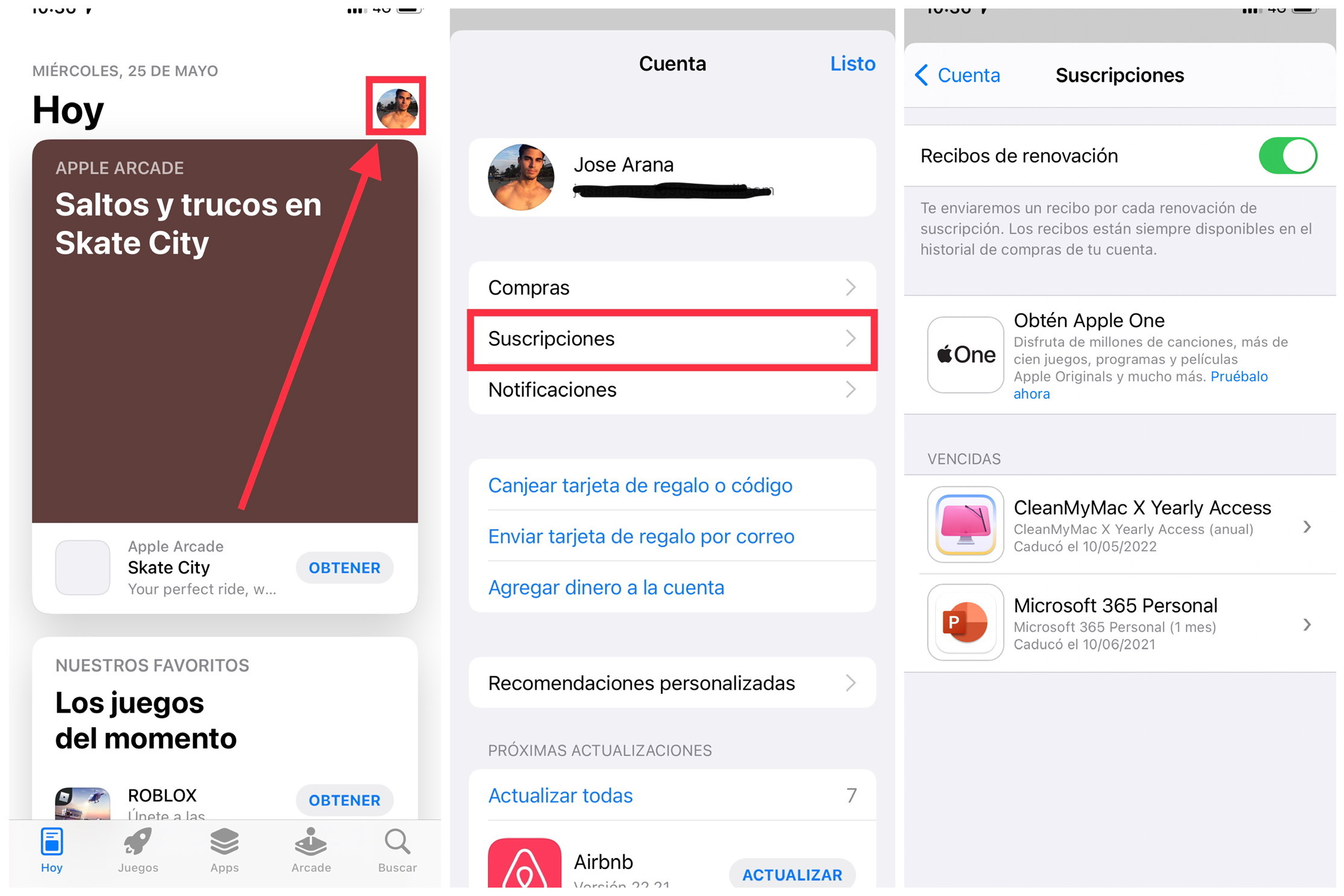 Cancelar suscripciones de la App Store. (foto: iPhone/Jose Arana)