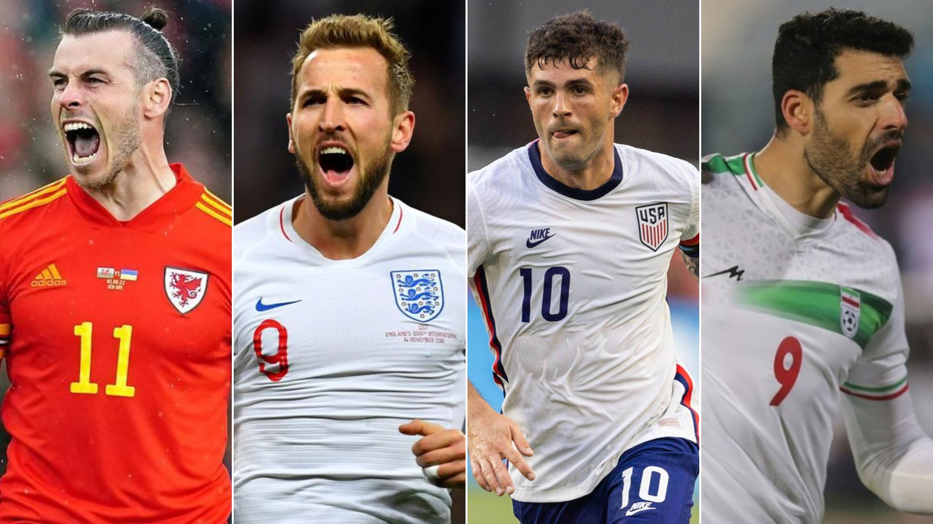 Las selecciones de Gales, Inglaterra, Estados Unidos e Irán integran el grupo B del Mundial Qatar 2022